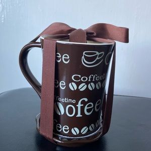 ☕️Signature Ceramic Mug cup & Coaster 13 oz new